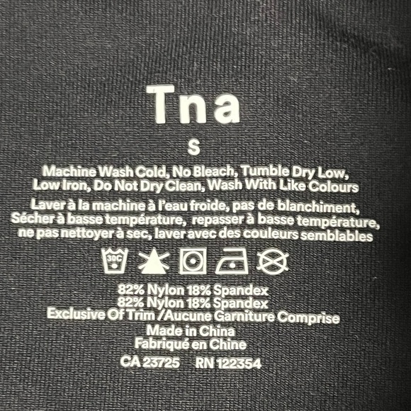 TNA Women’s High-Rise Leggings Size S Black with White Stripes - Picture 9 of 12